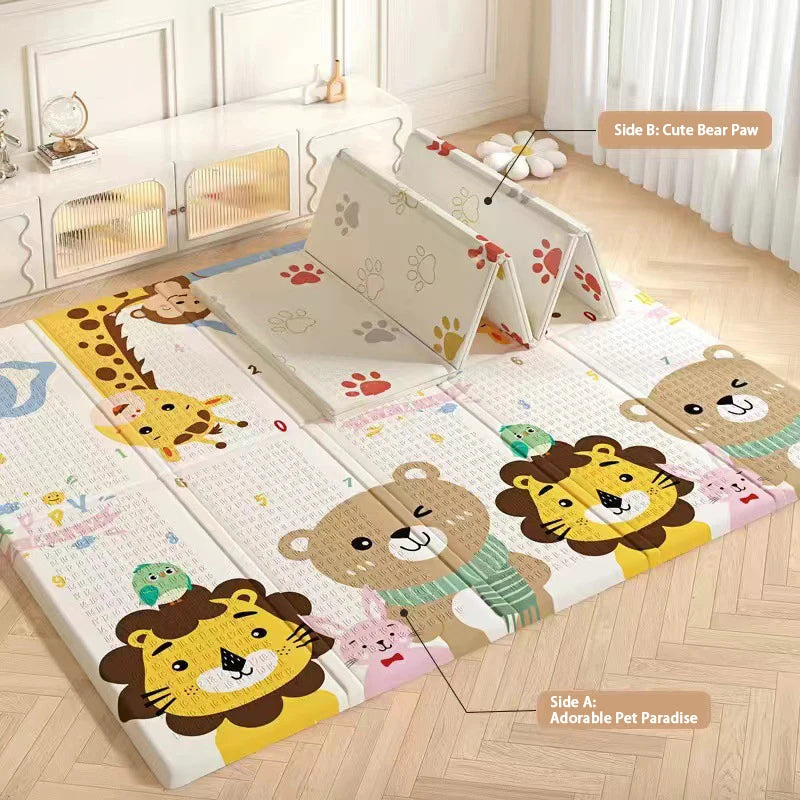 Foldable Baby Play Mat Double-Sided Foam Educational Mat
