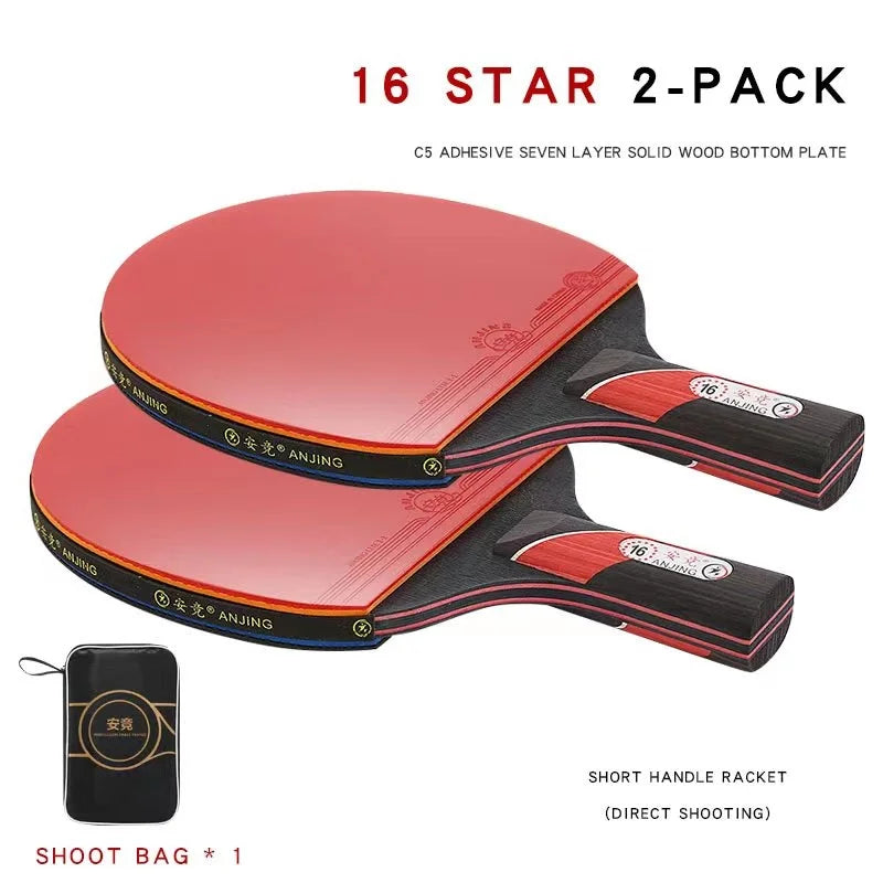 Professional Table Tennis Racket Set with Rubber