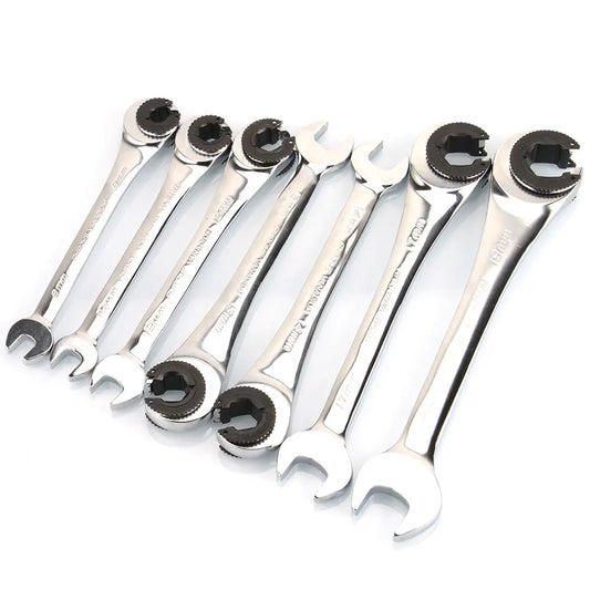 7-Piece Ratchet Flare Nut Wrench Set Multitools