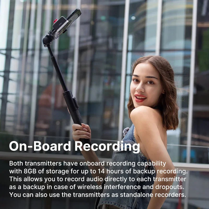 2.4G Wireless Stereo Microphone Dual Channel 100m Range