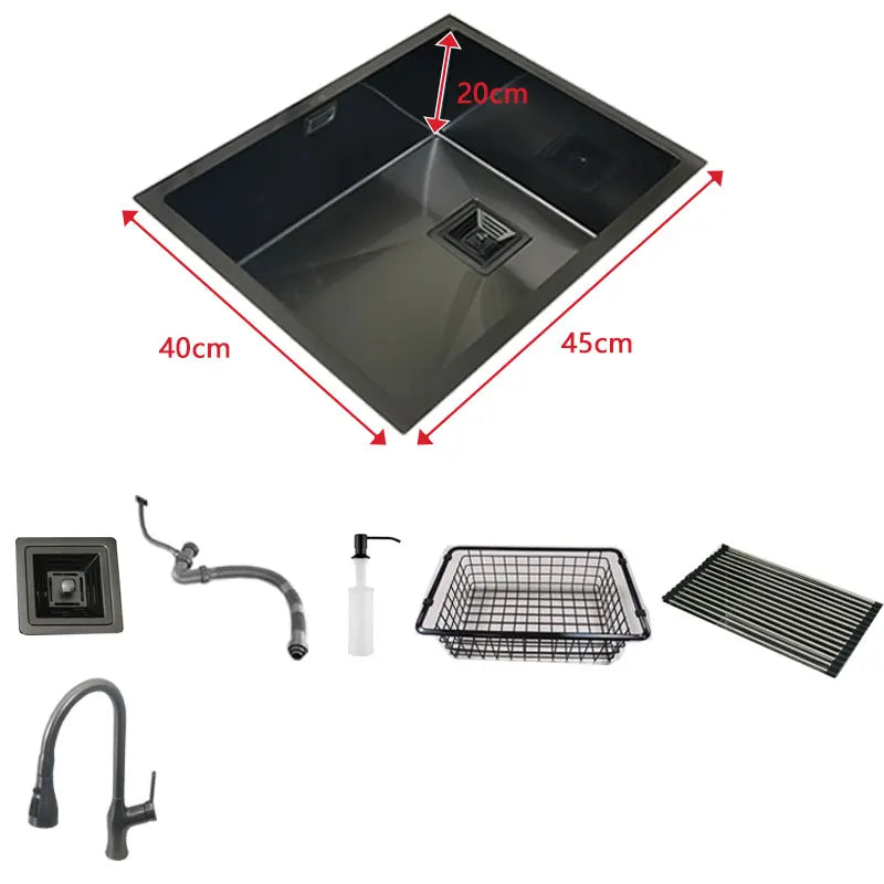 45x40 Stainless Steel Kitchen Sink Above Counter