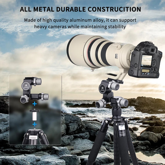 Professional Tripod Head with Arca Swiss Pan Adjustment