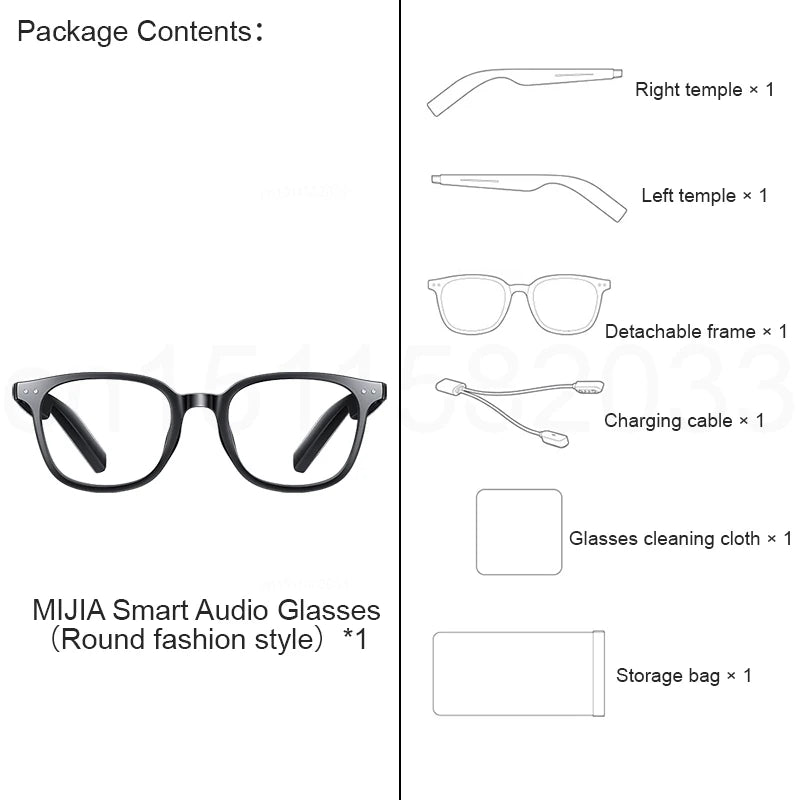 Round Style Smart Bluetooth Glasses with 2h Fast Charge