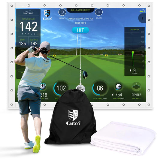 HD Golf Simulator Impact Screen 118x118in Double-Layer