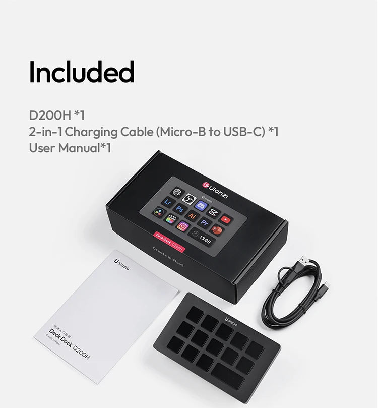 13-Key LCD Smart Stream Controller for Video Editing Gaming Office