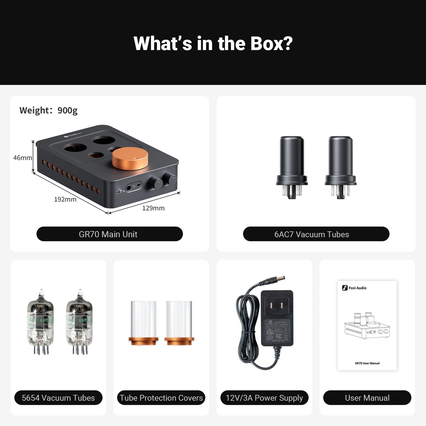 Portable Tube Headphone Amplifier Class A Preamp color Orange