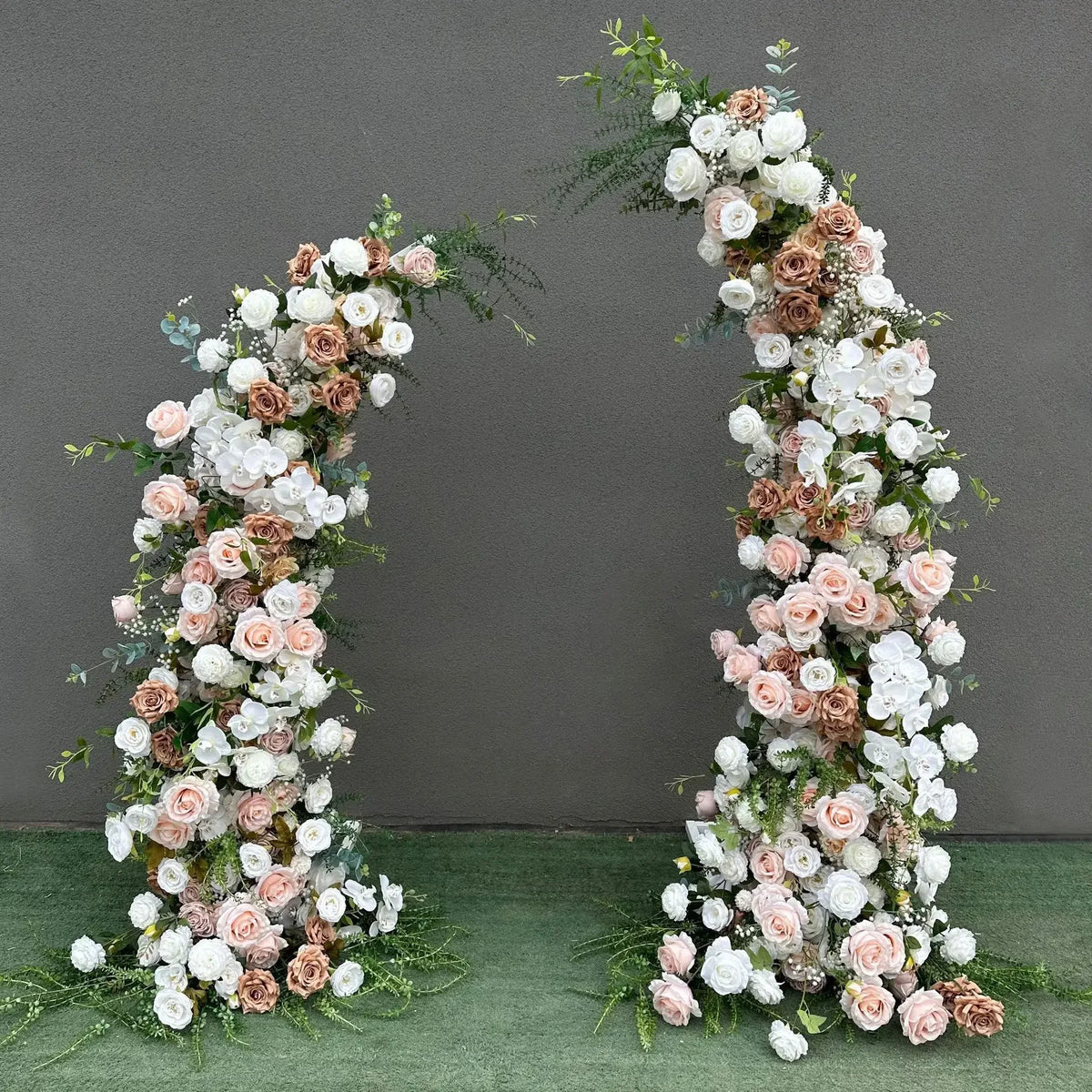 Brown Trumpet Arch with Stand for Event Decor
