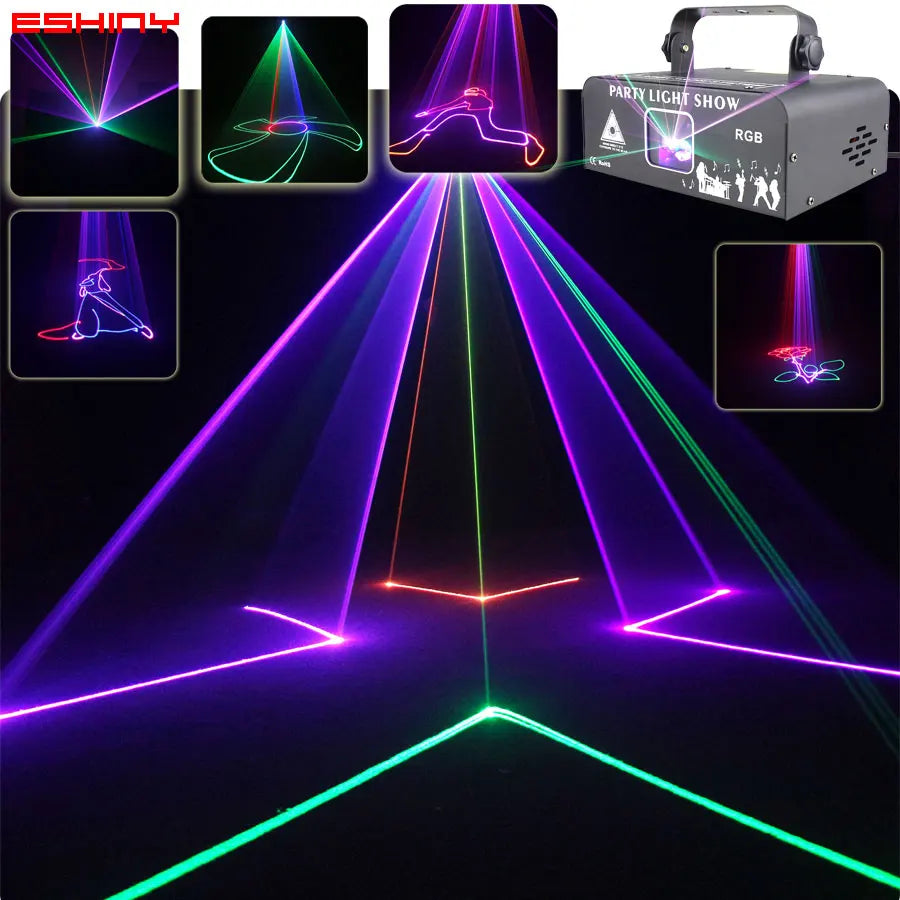 DJ Party RGB Laser Beam Projector with DMX Control