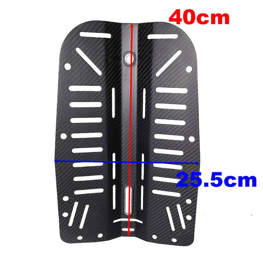 Compact Carbon Fiber Dive Backplate for Cave Divers