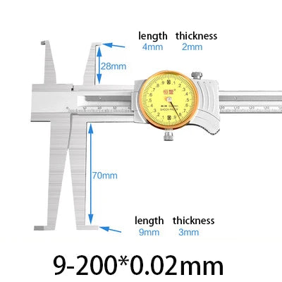 0-200mm Digital Internal Groove Caliper with LCD Display