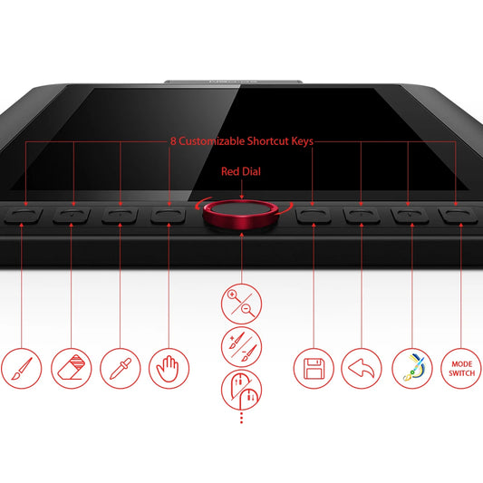 Full-Laminated 13.3 Inch Graphics Tablet with Tilt Support