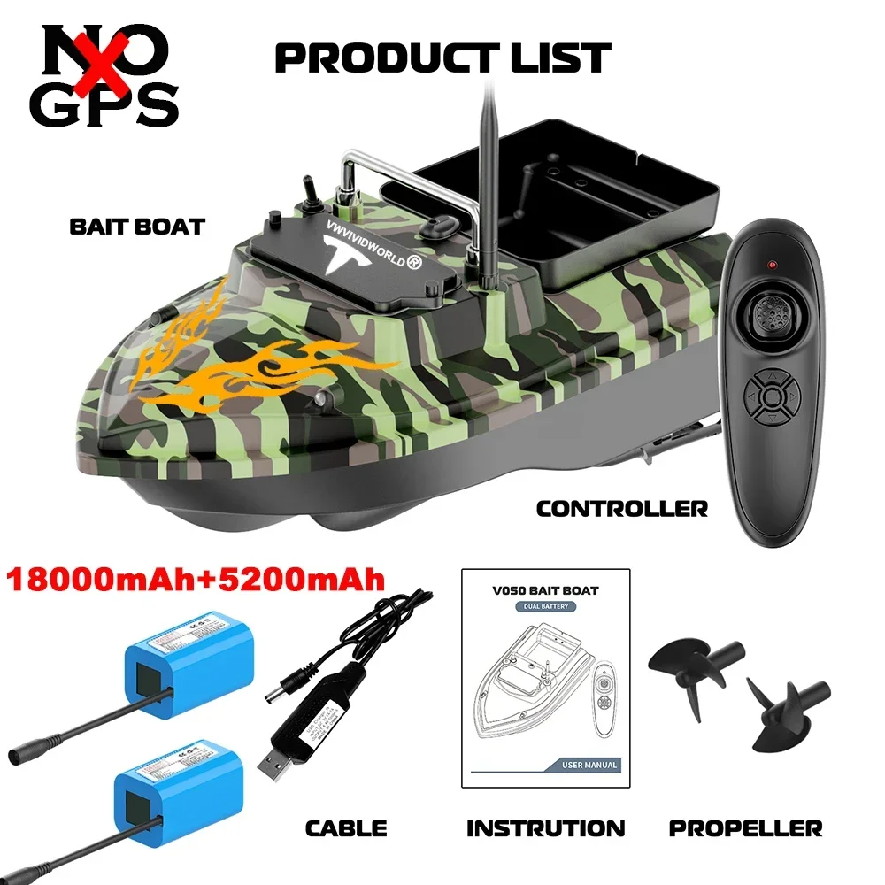 Portable RC Fishing Bait Boat 23200mAh with 8 Hour Runtime