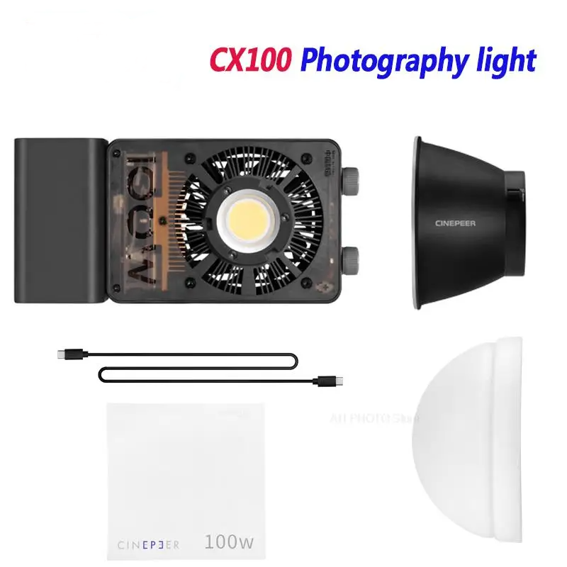 100W Pocket LED Studio Light Adjustable 2700K-6500K