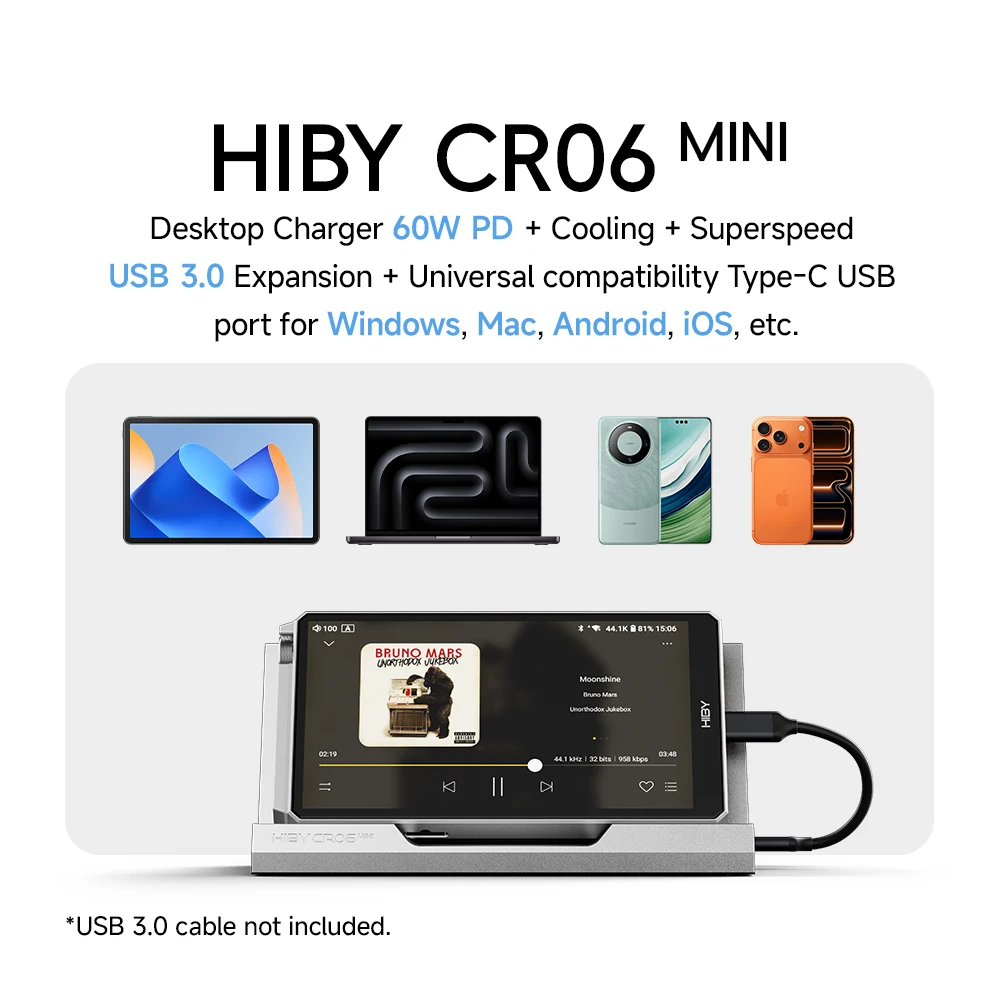 60W USB-C PD Fast Charger with USB 3.0 Hub