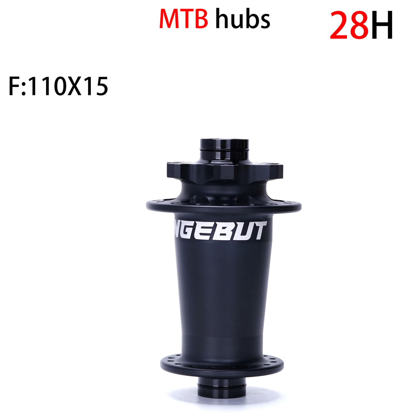 28H Aluminium MTB Hub 110x15 6-Bolt