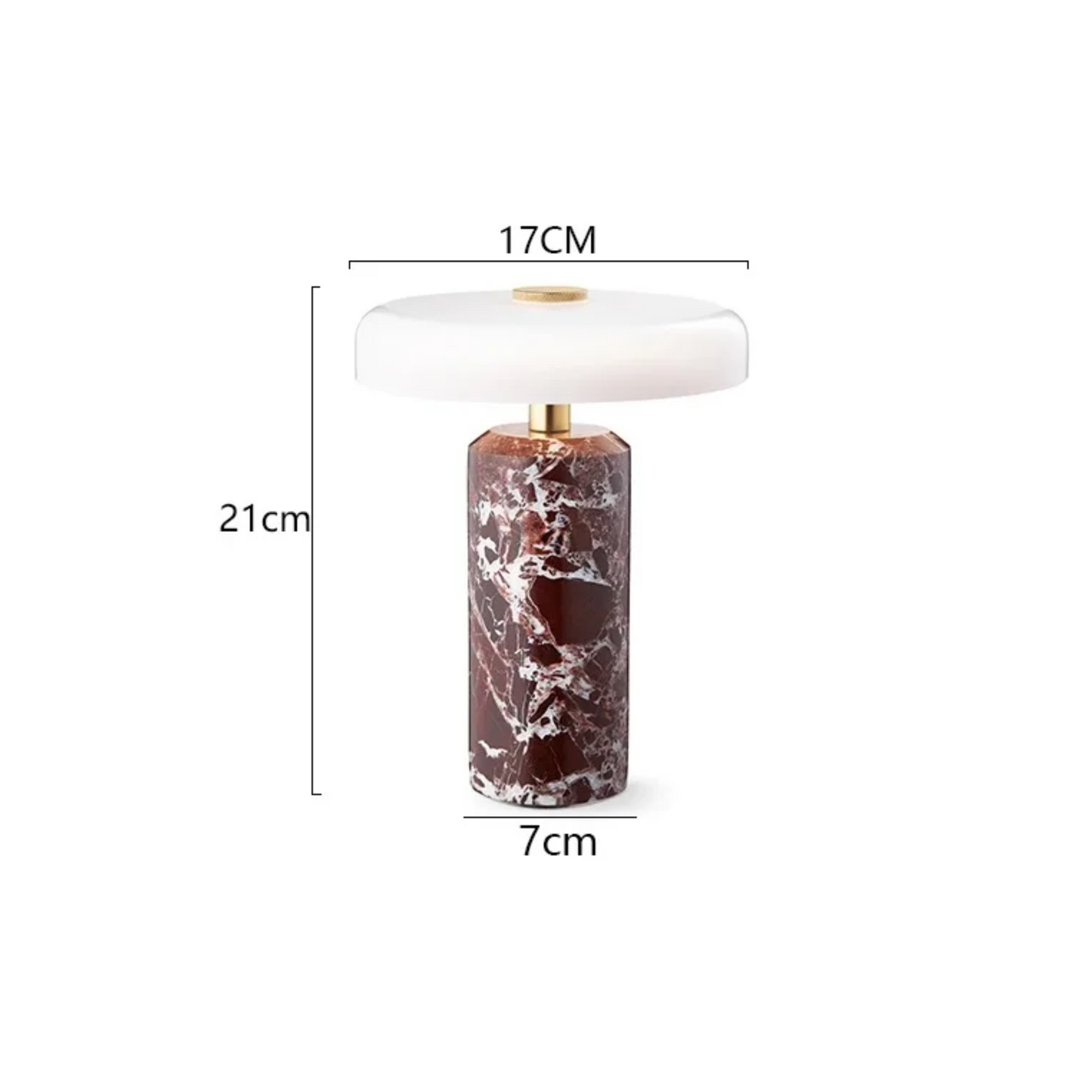 Red Portable LED Table Lamp with Touch Control