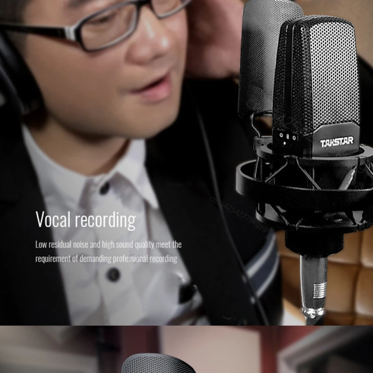 Professional Recording Microphone with Shock Mount and Pop Filter