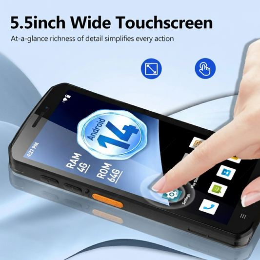 Android 14 PDA Barcode Scanner 4G 64GB NFC