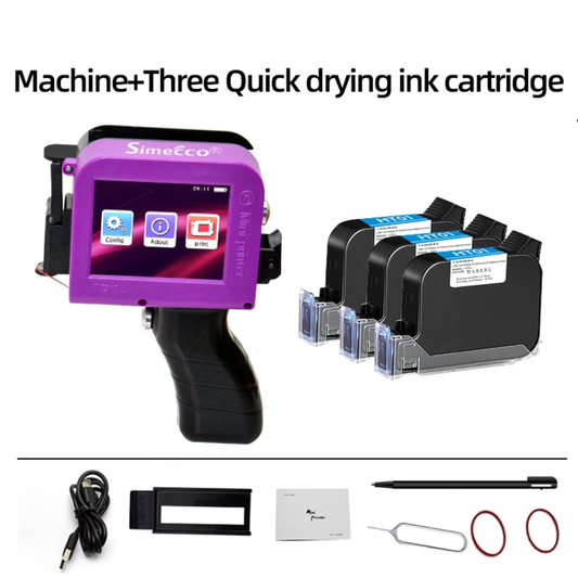 Portable 3 Ink Inkjet Label Printer for Metal and Plastic