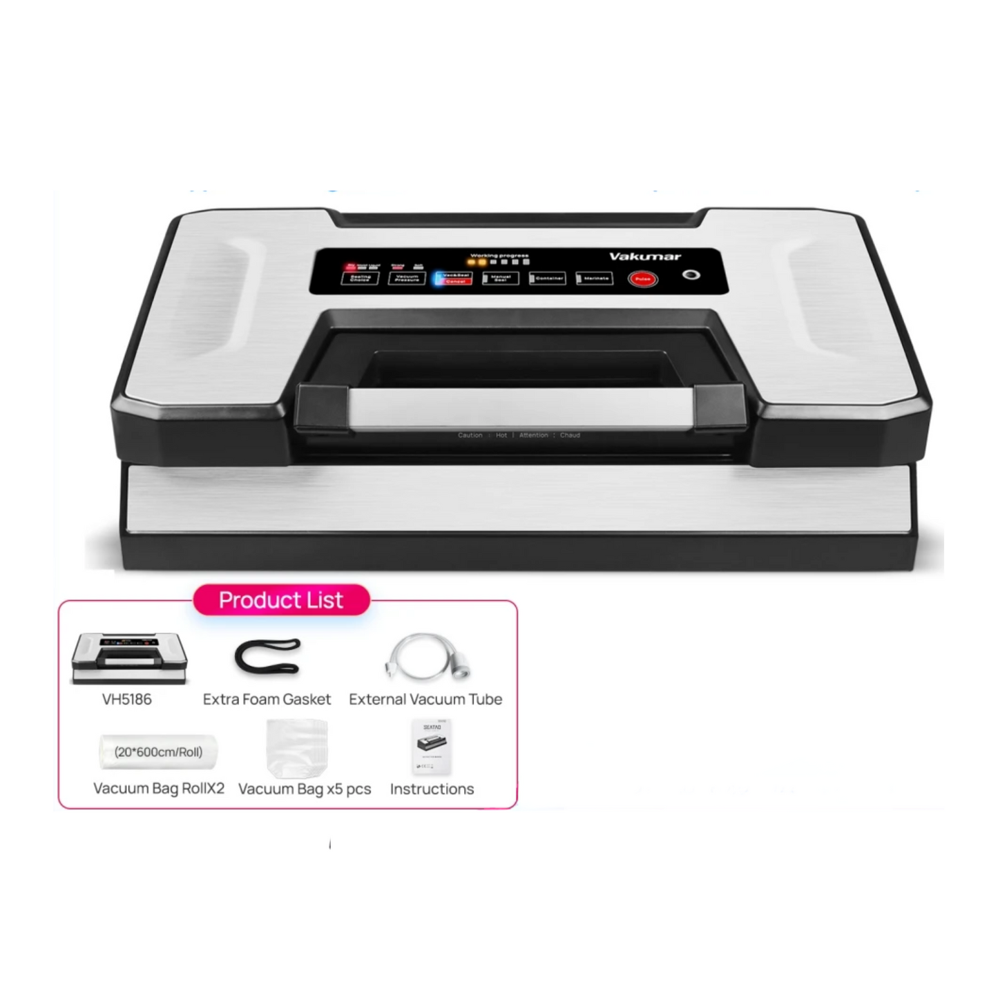 Automatic Food Vacuum Sealer Machine with Rolls Included