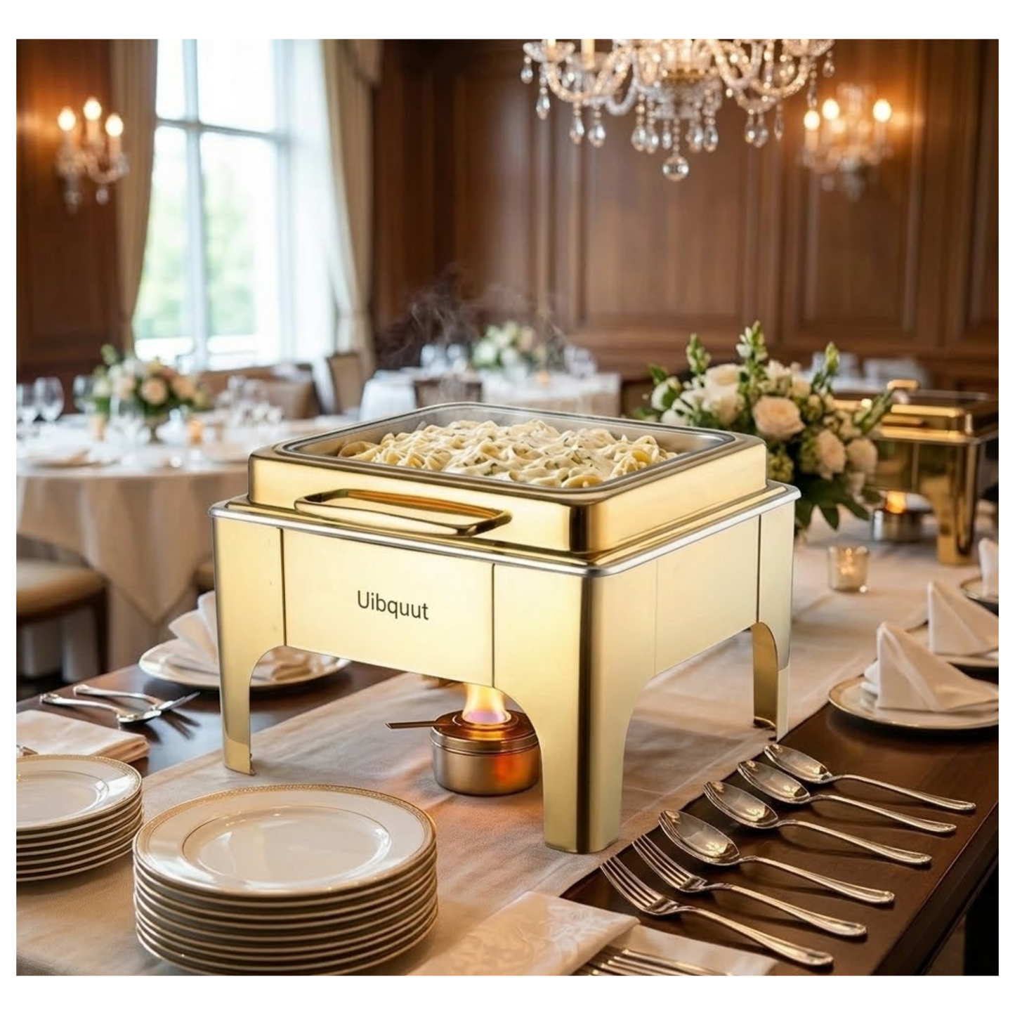 6L Stainless Steel Chafing Dish Buffet Food Warmer