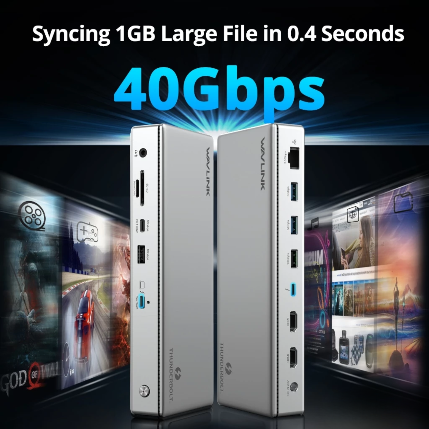 Thunderbolt 4 Docking Station Triple 4K Display with 96W Charging