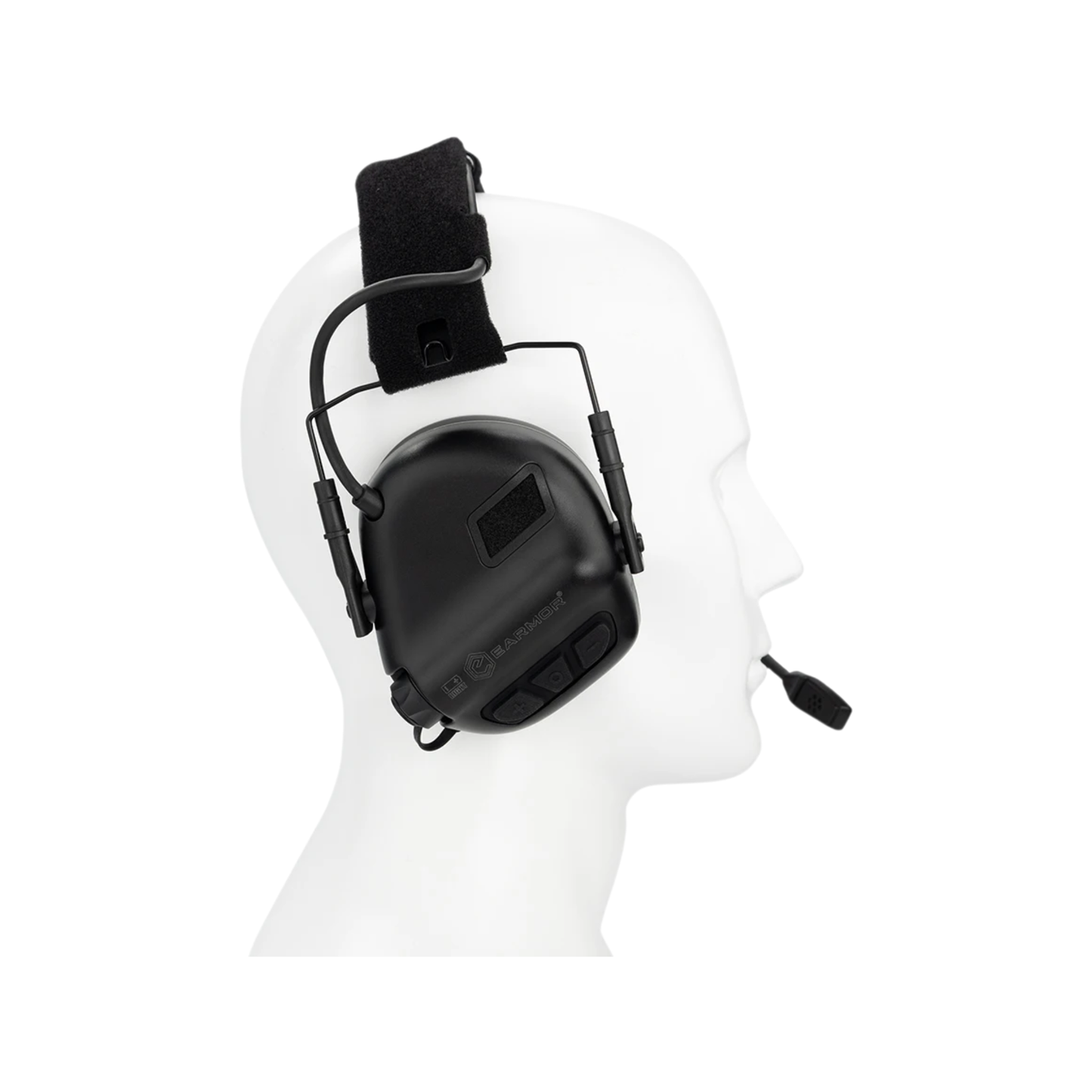 Electronic Tactical Hearing Protection Headset with PTT Adapter