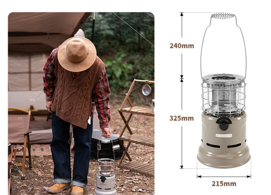 Portable Multi-Function Camping Gas Stove Heater Black