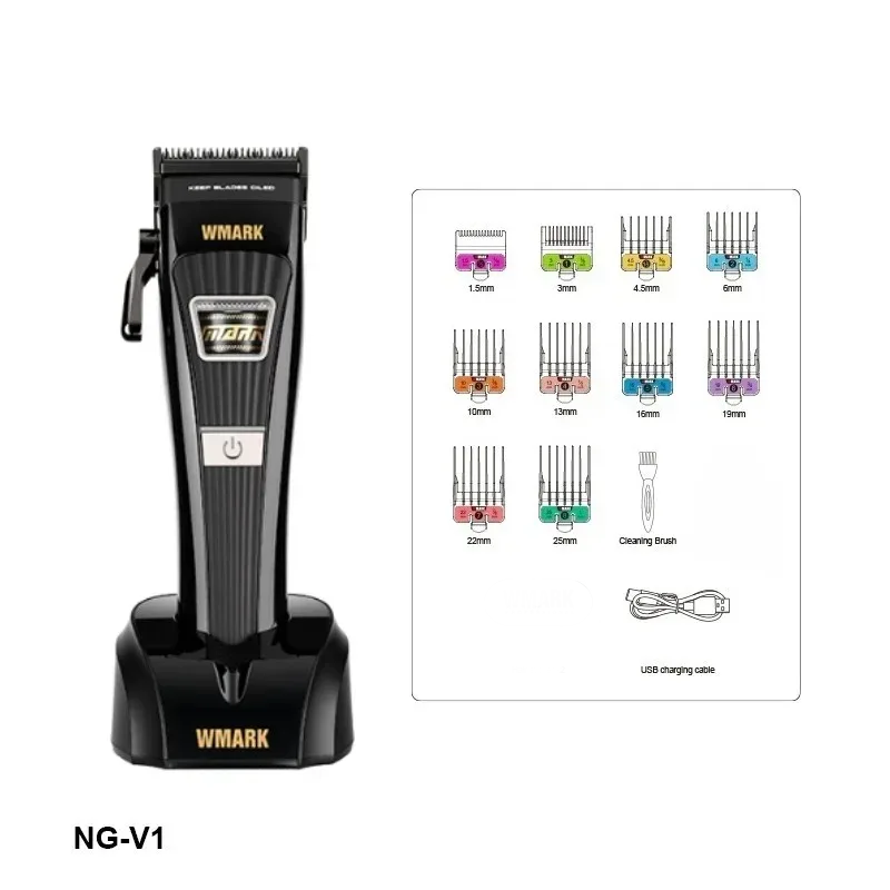 Professional Cordless Hair Trimmer Brushless Motor Black