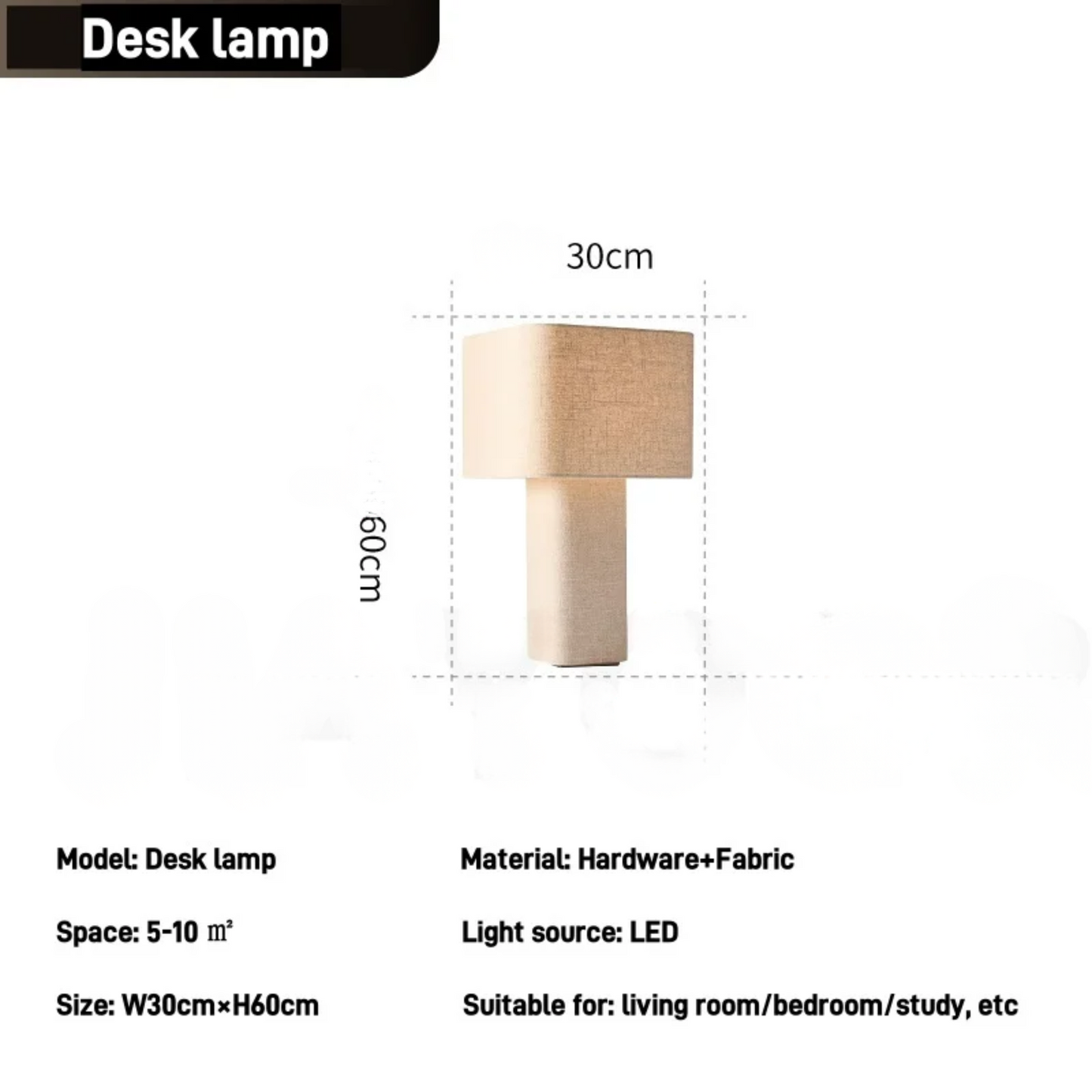 60cm LED Desk Lamp for Study and Work