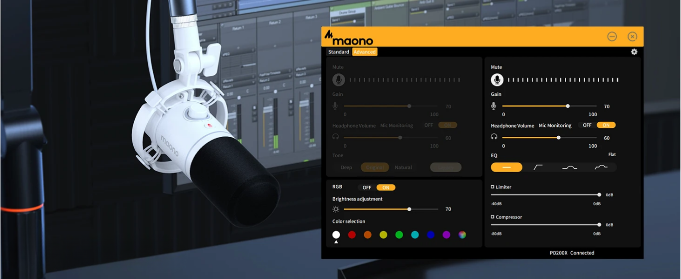 Dynamic Mic with USB/XLR and Mute Button White