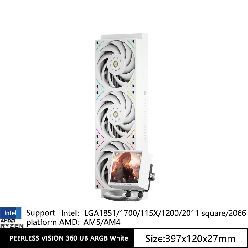 Thermalright ARGB AIO Liquid Cooler 3.95 Inch Full Screen White