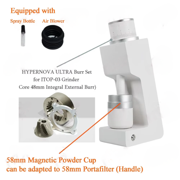 48mm 7-Core Burr Coffee Grinder Electric Espresso Mill