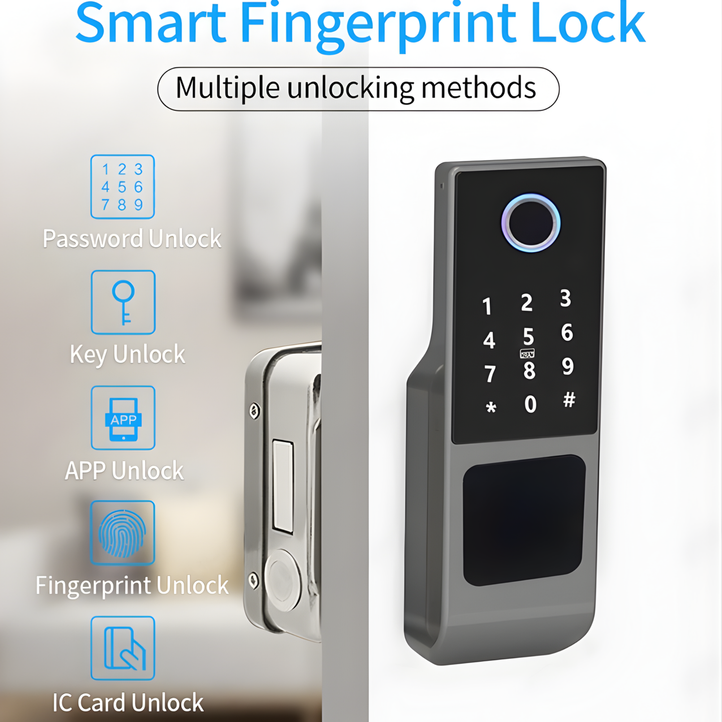 Smart Fingerprint Door Lock with TTLock App and Remote Control