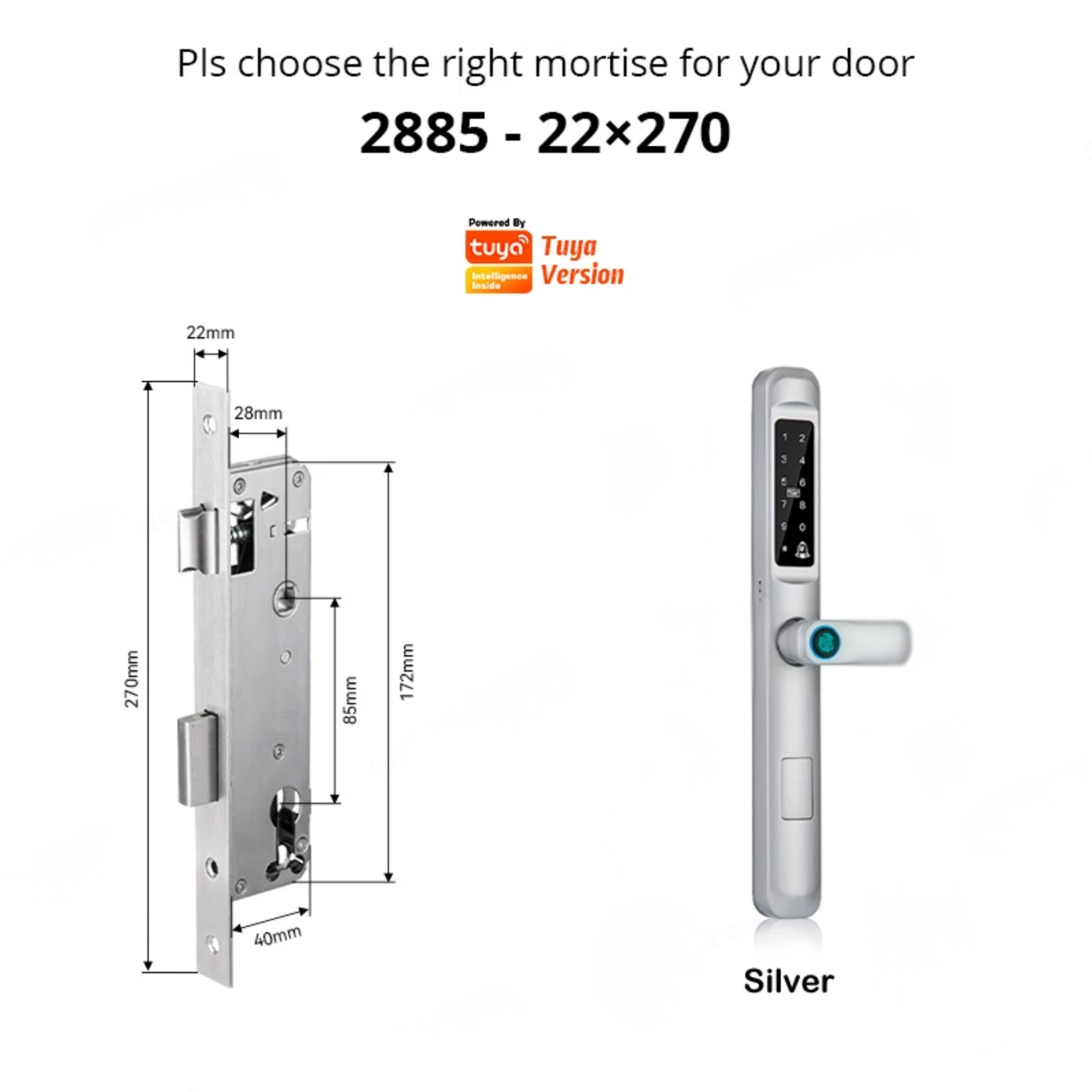 Smart WiFi Fingerprint Door Lock with Keypad and RFID Access