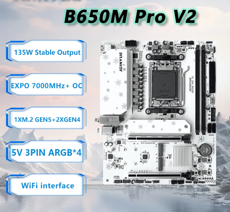 High Performance B650M AM5 DDR5 Motherboard for PC