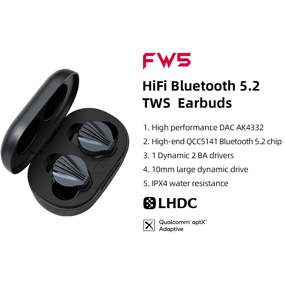True Wireless Stereo Earbuds with 10mm Drivers