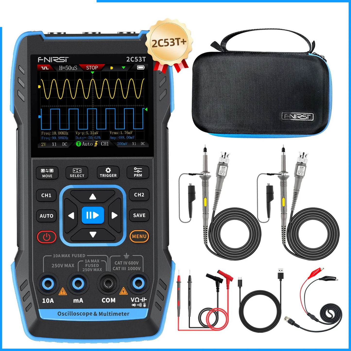 3in1 Digital Oscilloscope Multimeter Signal Generator 50MHz