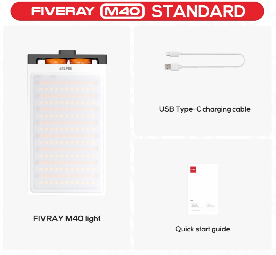Portable 40W LED Pocket Light for Photography and Video