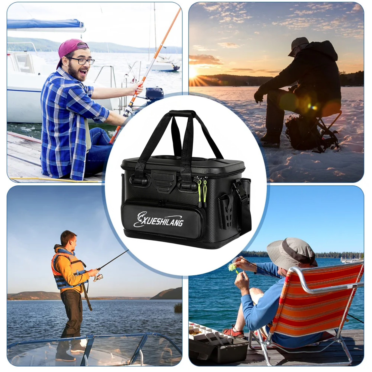 Waterproof Medium Fishing Bag with Multi-Use Compartments