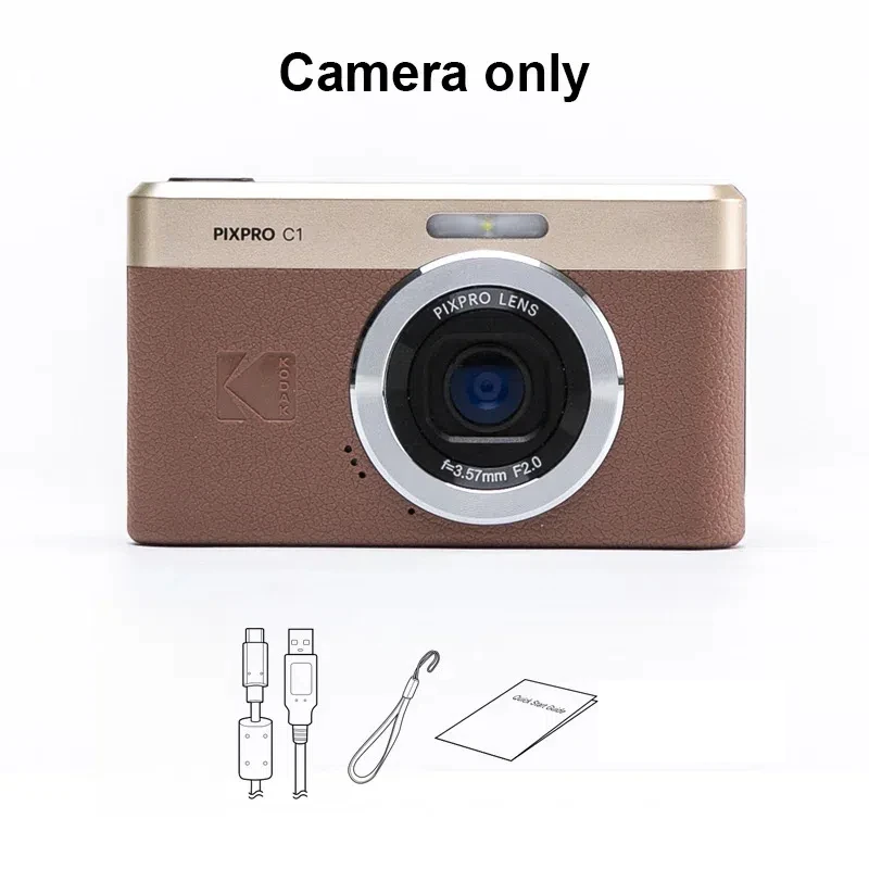 KODAK PIXPRO C1 Smart Brown Digital Camera 13MP Wide Lens