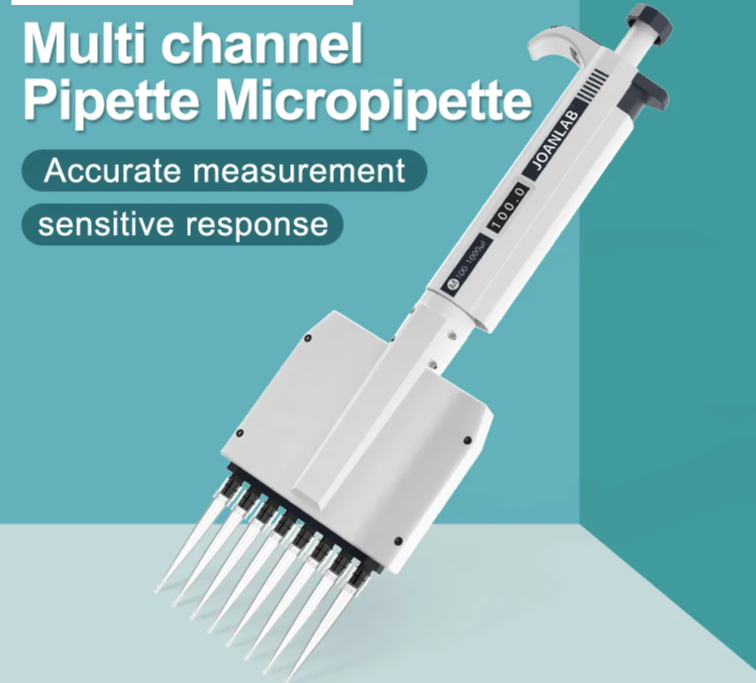 Adjustable 8-Channel Pipette 50–300µl Lab Equipment