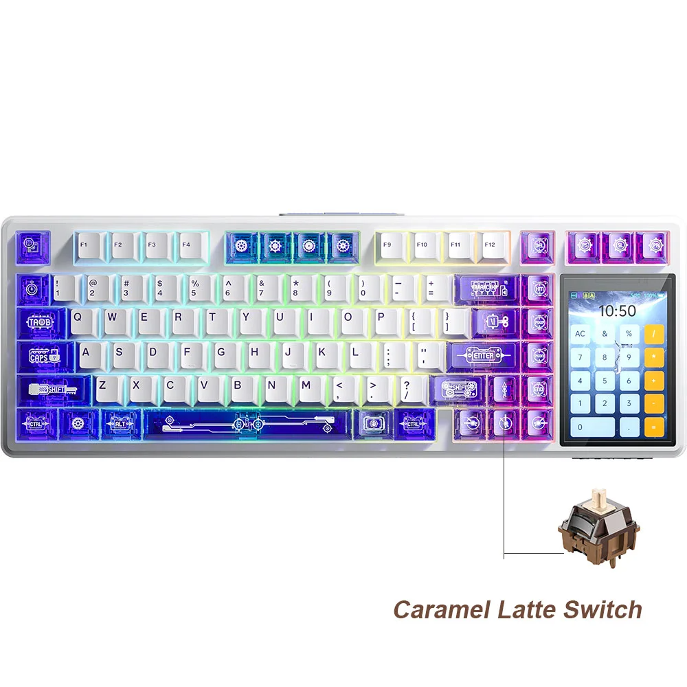 Mechanical Gaming Keyboard with 3.98 Inch IPS Touchscreen