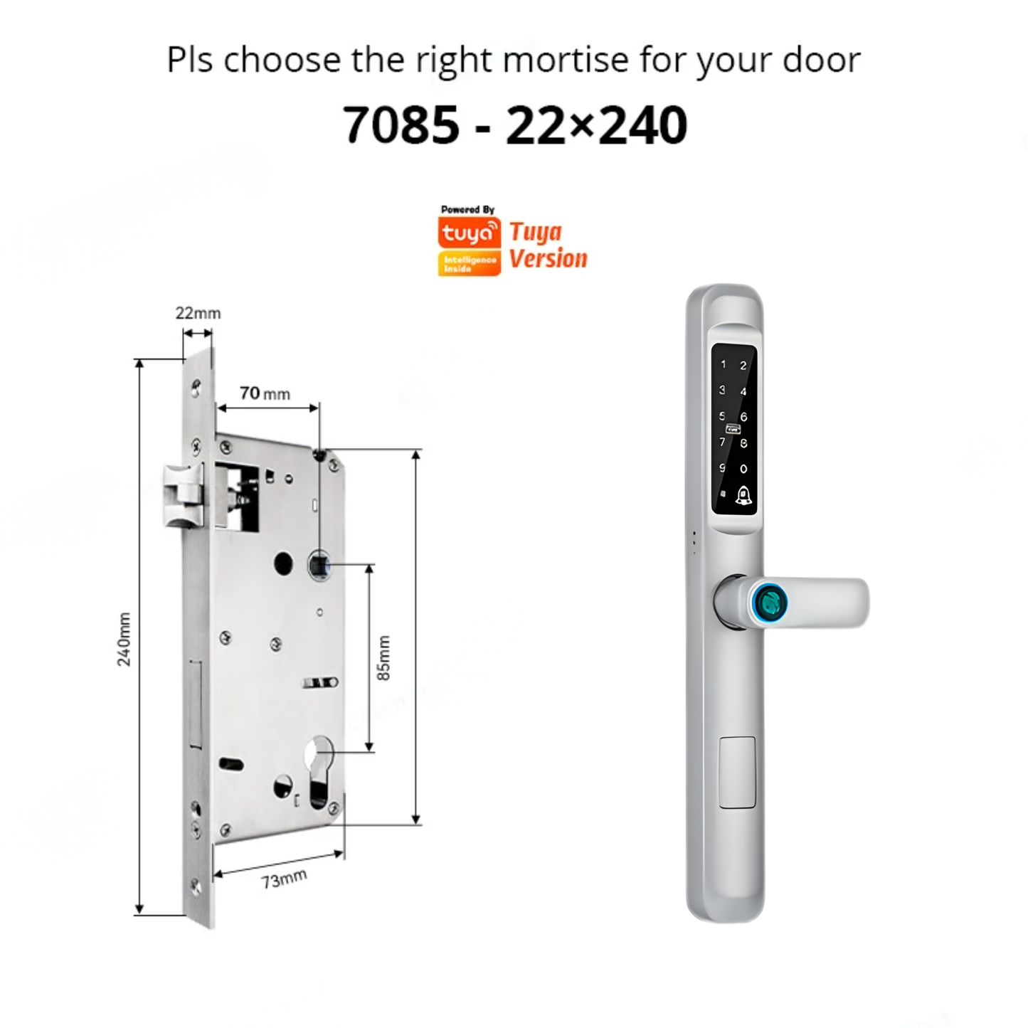 WiFi Fingerprint Keyless Door Lock with Touchpad and App Control