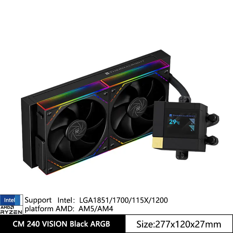 Thermalright Black ARGB 240mm All-in-One CPU Liquid Cooling System