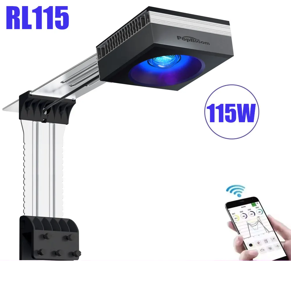 RL115 WiFi Aquarium LED Light Full Spectrum Adjustable Arm
