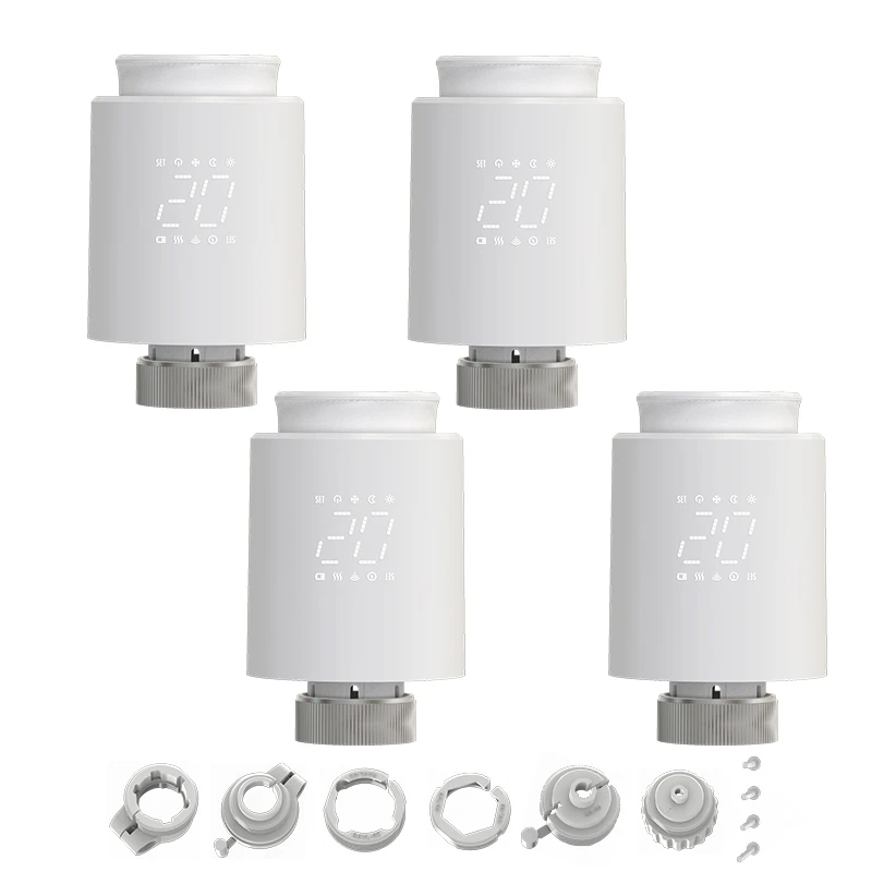 4 Pack ZigBee Smart Radiator Valves with App Control