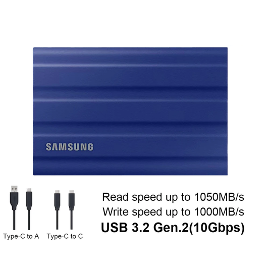 High Speed External Solid State Drive 1TB Shield Blue
