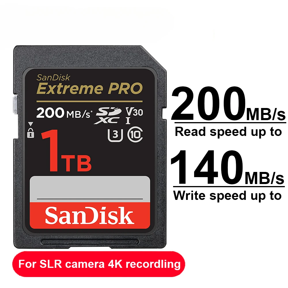 High-Speed 1TB SD Card UHS-II V90 4K/8K Recording