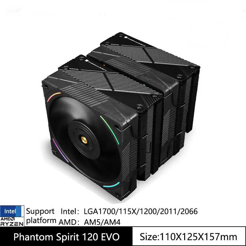 Phantom Spirit 120 EVO Dual Tower CPU Cooler with 7 Heat Pipes